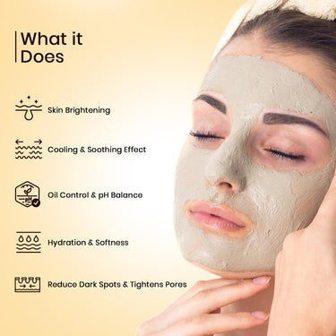 Ozone Sandal Face Pack | Enriched with Aloe Vera, Turmeric, Neem, Multani Mitti, Saffron & Sandalwood | Face Pack For Men & Women | All Skin Type, Skin Lightening & Radiance | 25gm (Pack of 10)